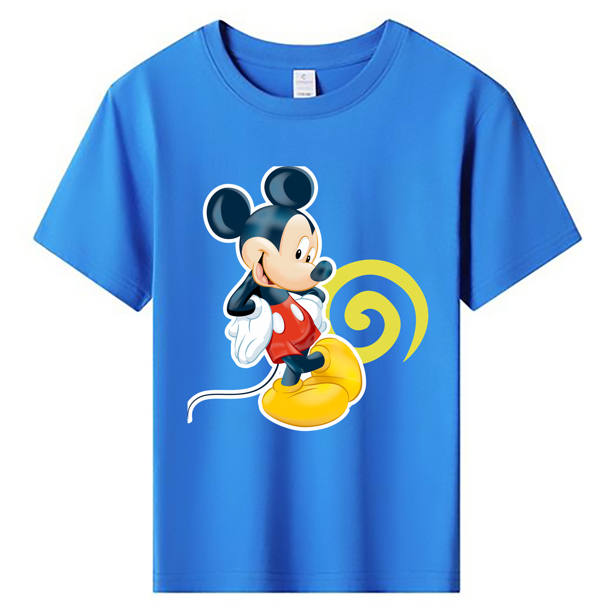 （画像用） ミッキーマウス Mickey Mouse 綿100％キッズTシャツ（フロントプリント）